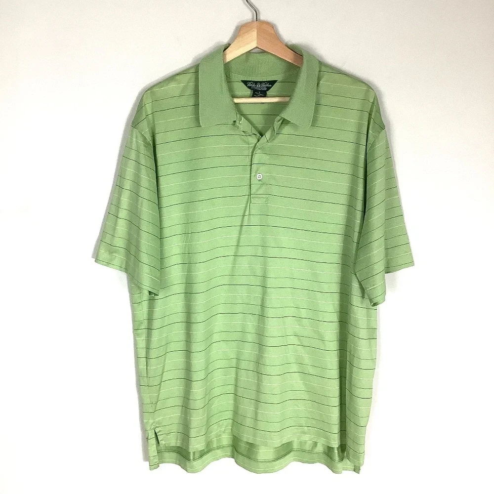 Vintage Brooks Brothers Country Club Performance Knit Polo Shirt Sz Large‎